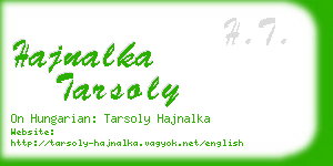 hajnalka tarsoly business card